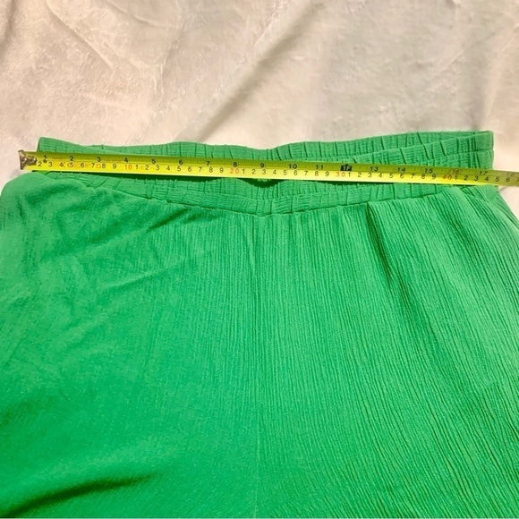 Palazzo Pants XL Emerald Green Curations QVC 100% Viscose Flowy Boho Relaxed Fit - Picture 10 of 13
